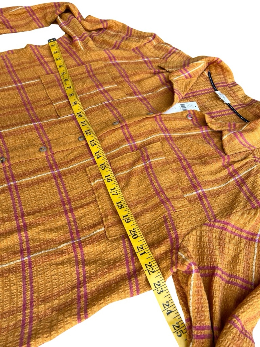 NWT $98 Anthropologie Pilcro Plaid Button-Up Boho Top Shirt Sz L Western Indie - Picture 6 of 8